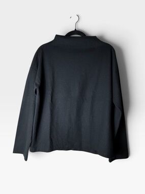 Kal Riemen Loose Turtle Neck Sweater Women's Size Medium Black Wool (B1)
